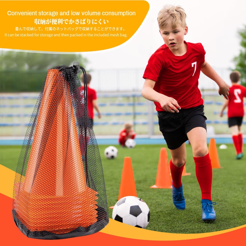 BiAnYC 12.5 Inchï¼ˆ32CMï¼‰ Plastic Sport Training Traffic Cones Set of 10 (Orange) - Image 4